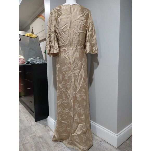 SIGNIFICANT OTHER Lillian Jacquard Satin Midi Dress Size 10 - Picture 5 of 6